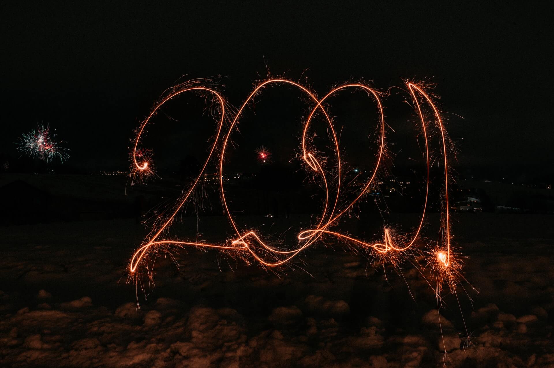 2021 in long exposure Sparklers