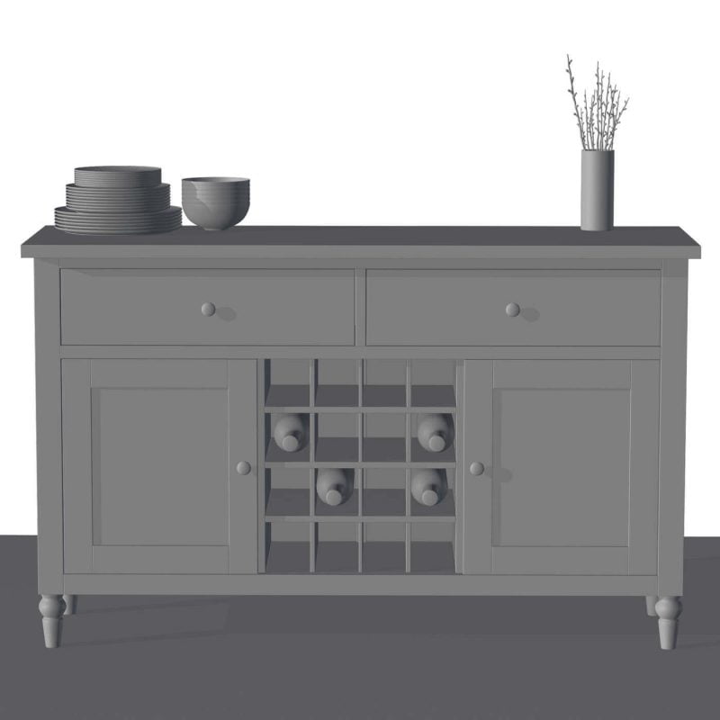 Raw 3D Model Of A Side Cupboard